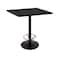 Holland Bar Stool Co 36" 214 Black Table 36" x 36" Square Top, Foot Ring 214-2236BW36SQFTRG - alternate 1